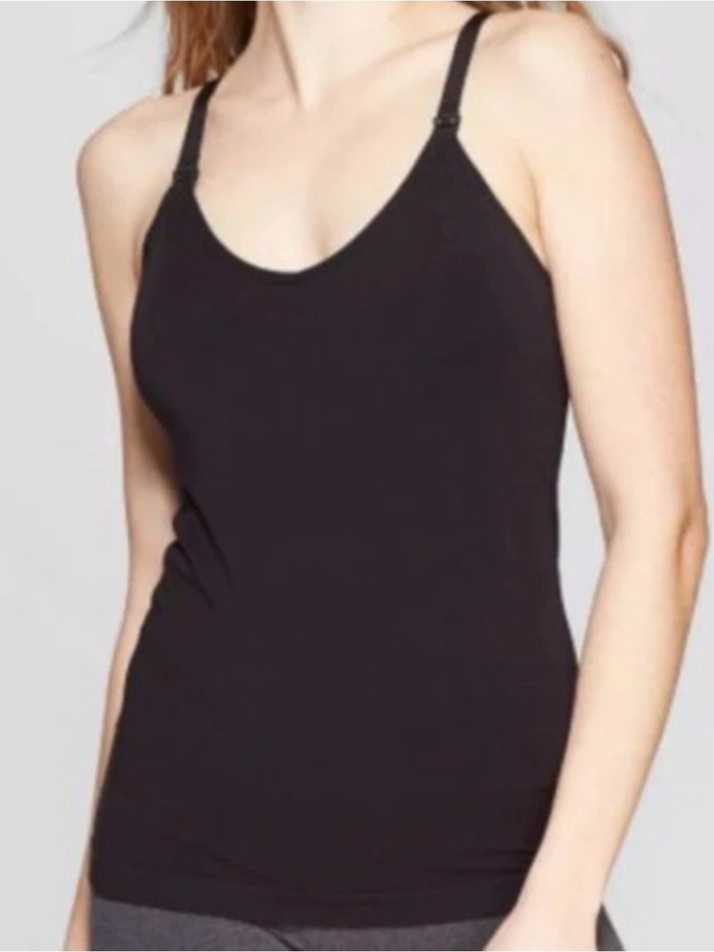 NEW Auden Women’s Nursing Seamless Lightly Lined Cami Top Black Size Medium